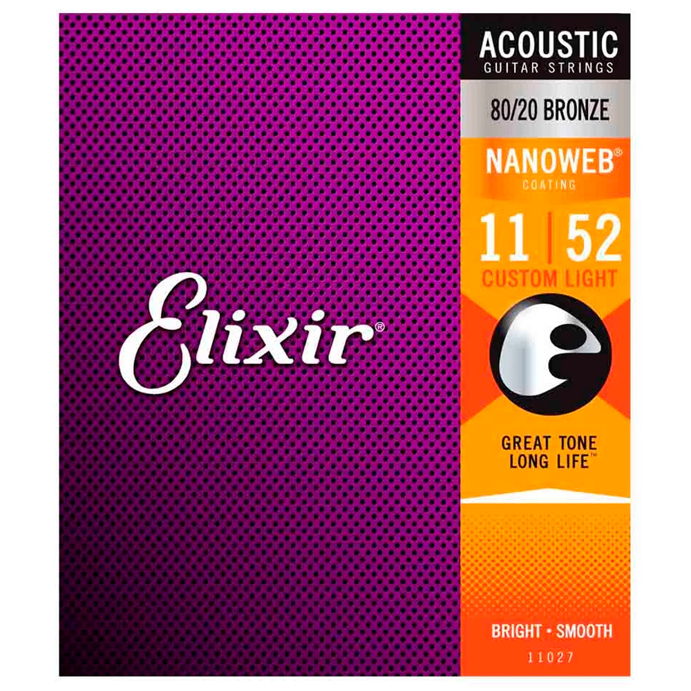 Струны для акустической гитары Elixir 11027 11-52